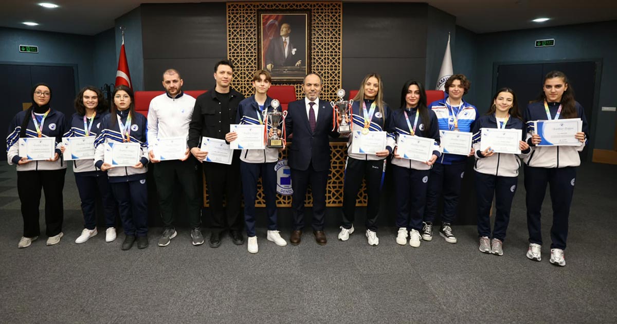 DERECEYE GİREN PAÜ’LÜ SPORCULARA TEŞEKKÜR BELGESİ