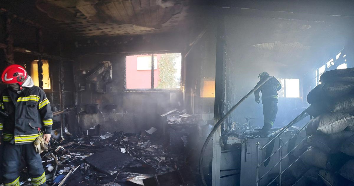 KURUYEMİŞ ATÖLYESİNDE KORKUTAN YANGIN