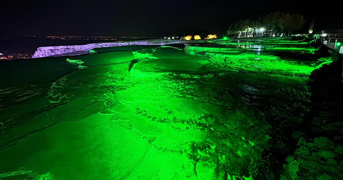 PAMUKKALE “YEŞİL KALE” OLDU