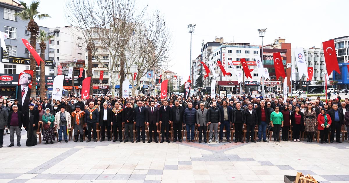NEVRUZ ATEŞİ ÇINAR’DA YANDI