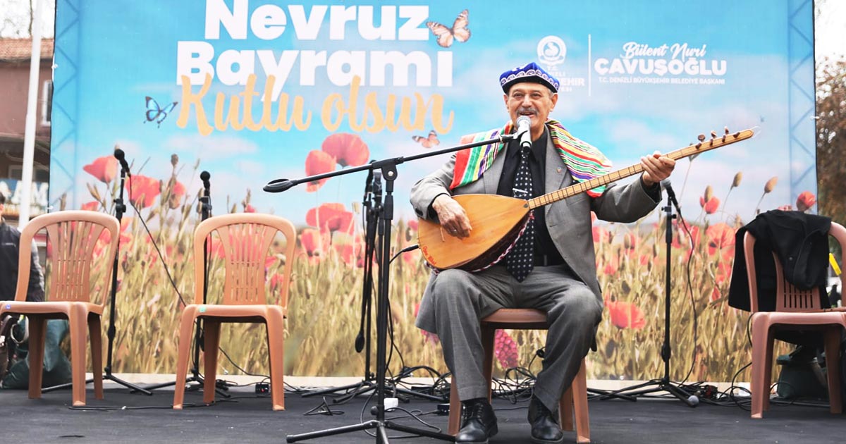 NEVRUZ ATEŞİ ÇINAR’DA YANDI