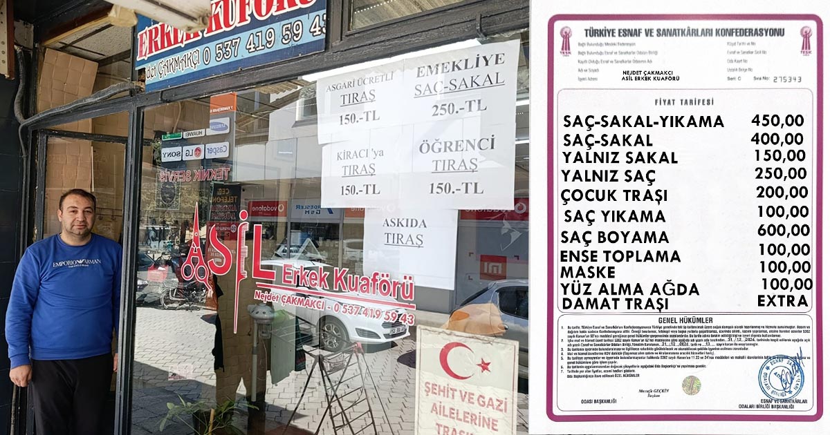 ÇİVRİLLİ BERBERDEN DAR GELİRLİYE İNDİRİM