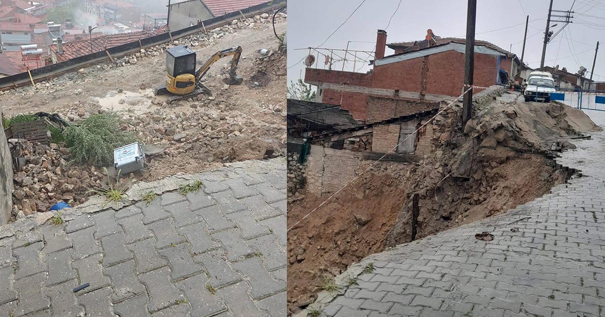 GÜNEY’DE HEYELANDAN YOL KAPANDI