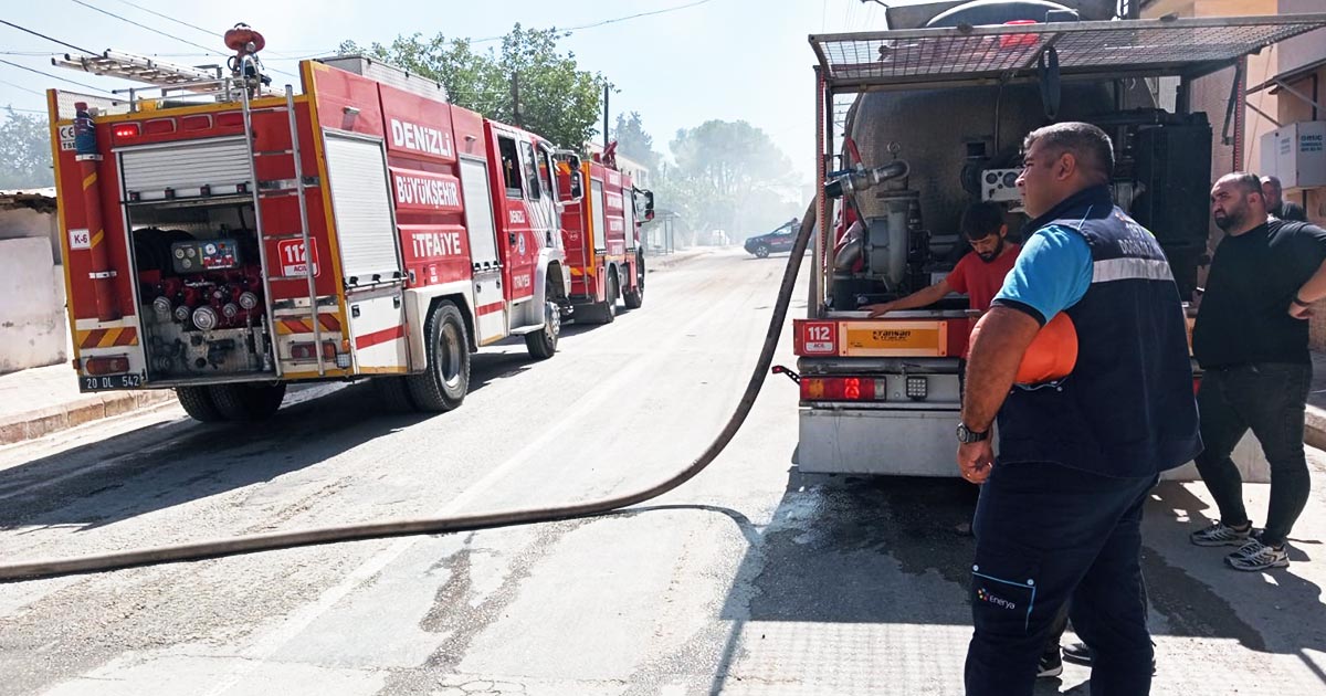 BAHÇEDE YAKILAN ATEŞ FELAKETE DÖNÜŞTÜ