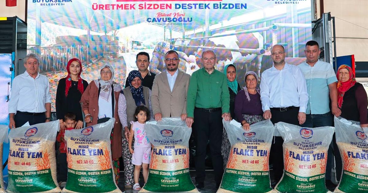 32 BİN ÇUVAL YEM DESTEĞİ