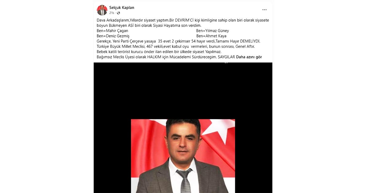 ÇİVRİL’DE BİR İSTİFA DAHA