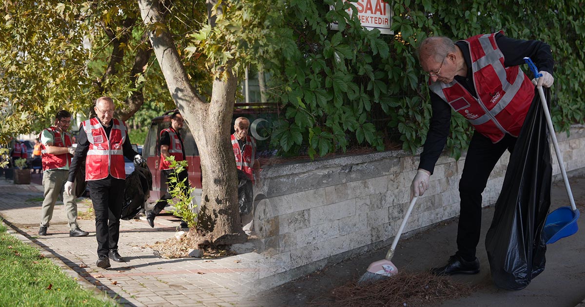 GENCİ VE YAŞLISIYLA MAHALLEDE TEMİZLİK