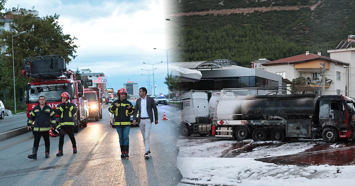 BAŞKAN ÇAVUŞOĞLU YANGIN YERİNDE